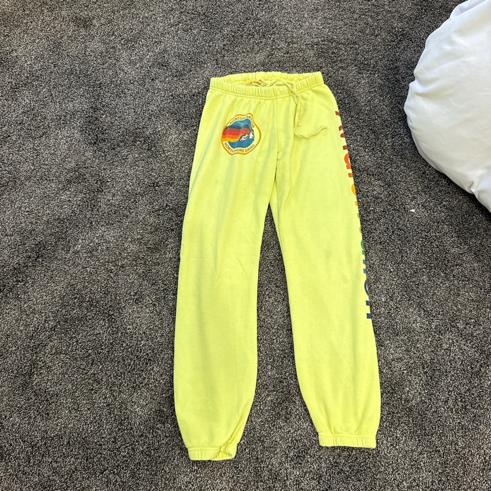 Aviator nation neon yellow women’s size medium sweatpants